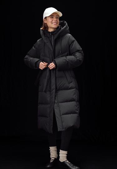 Belted puffer coat — Black 2
