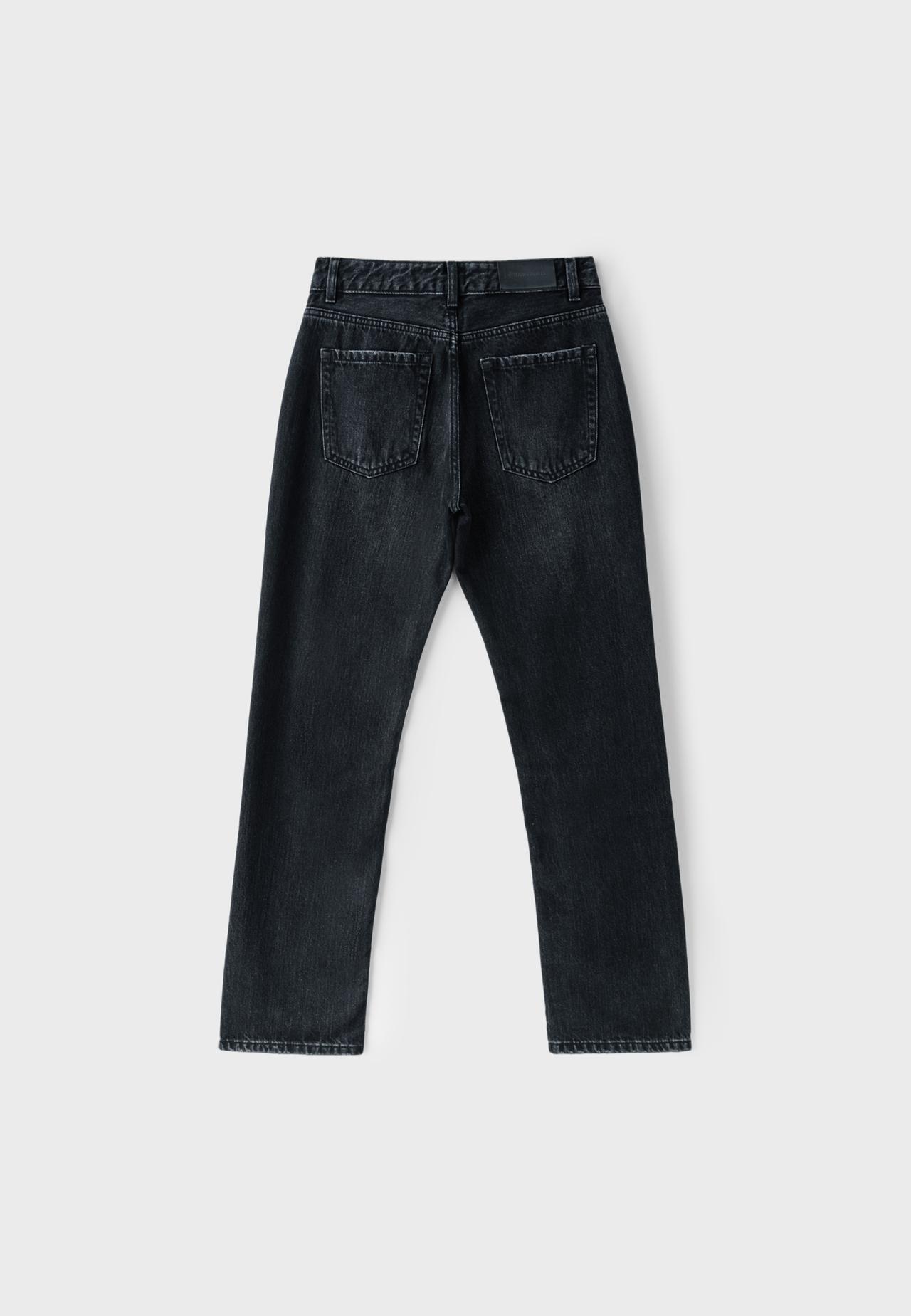 Straight slim fit jeans — BLACK DENIM WASH