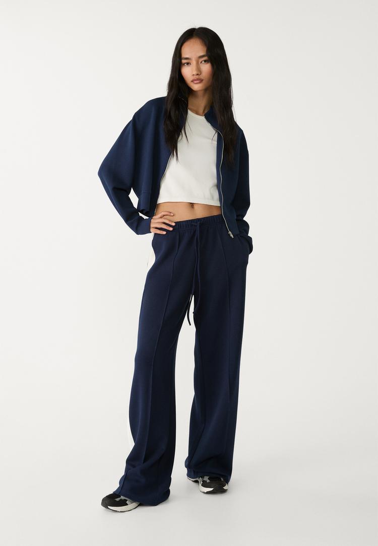 sweat avec fermeture eclair doux au toucher