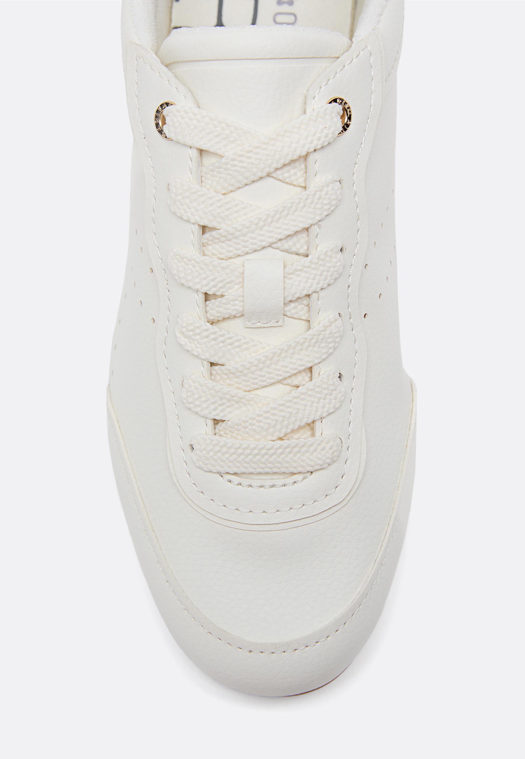 Soft flat-sole trainers — WHITE