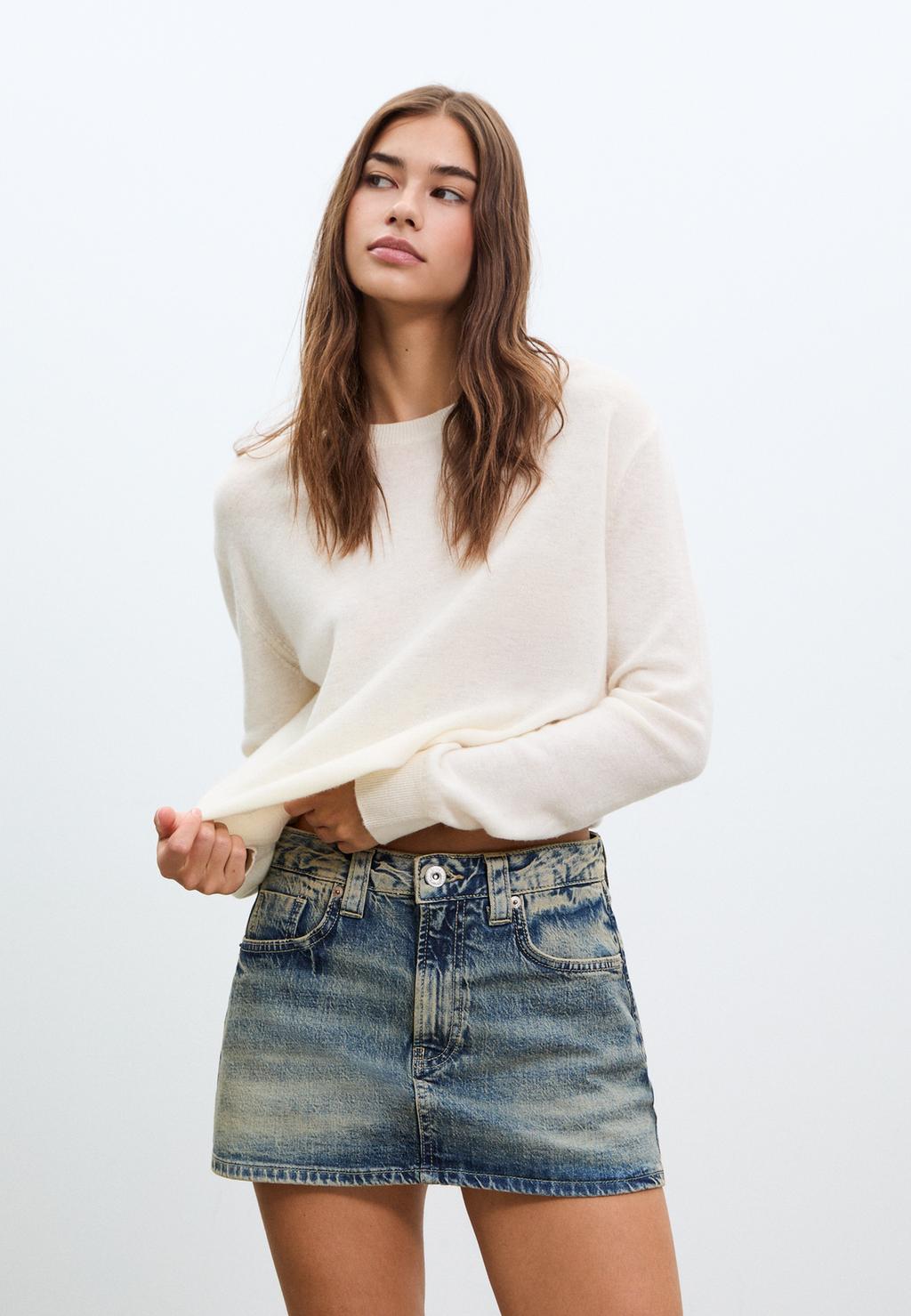 D62 Gonna pantalone in denim