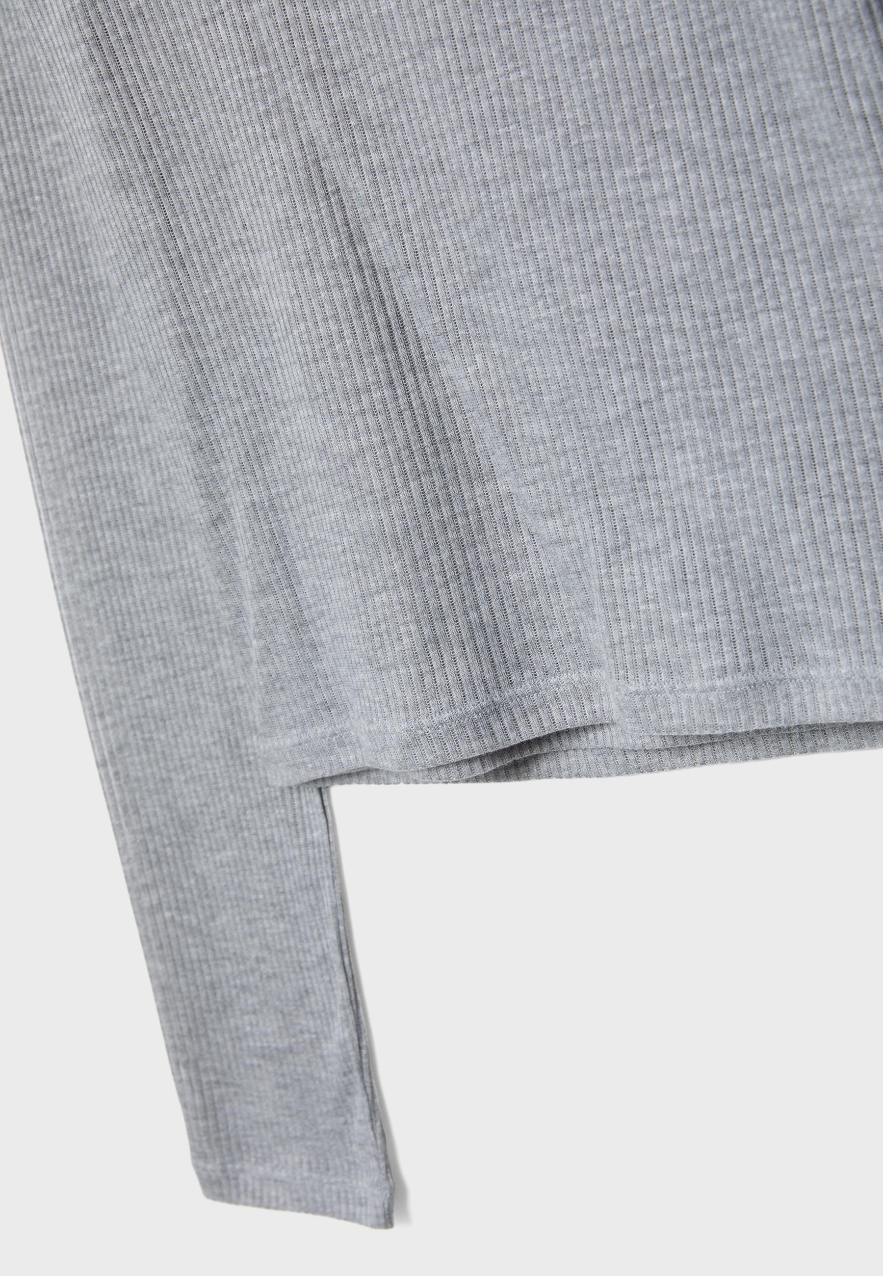 Double-layer T-shirt — Grey melange