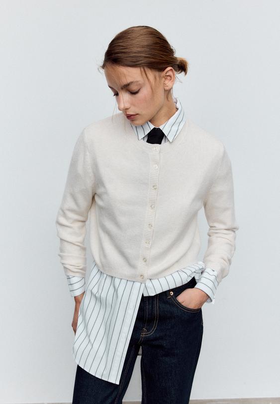 soft touch knit cardigan with buttons