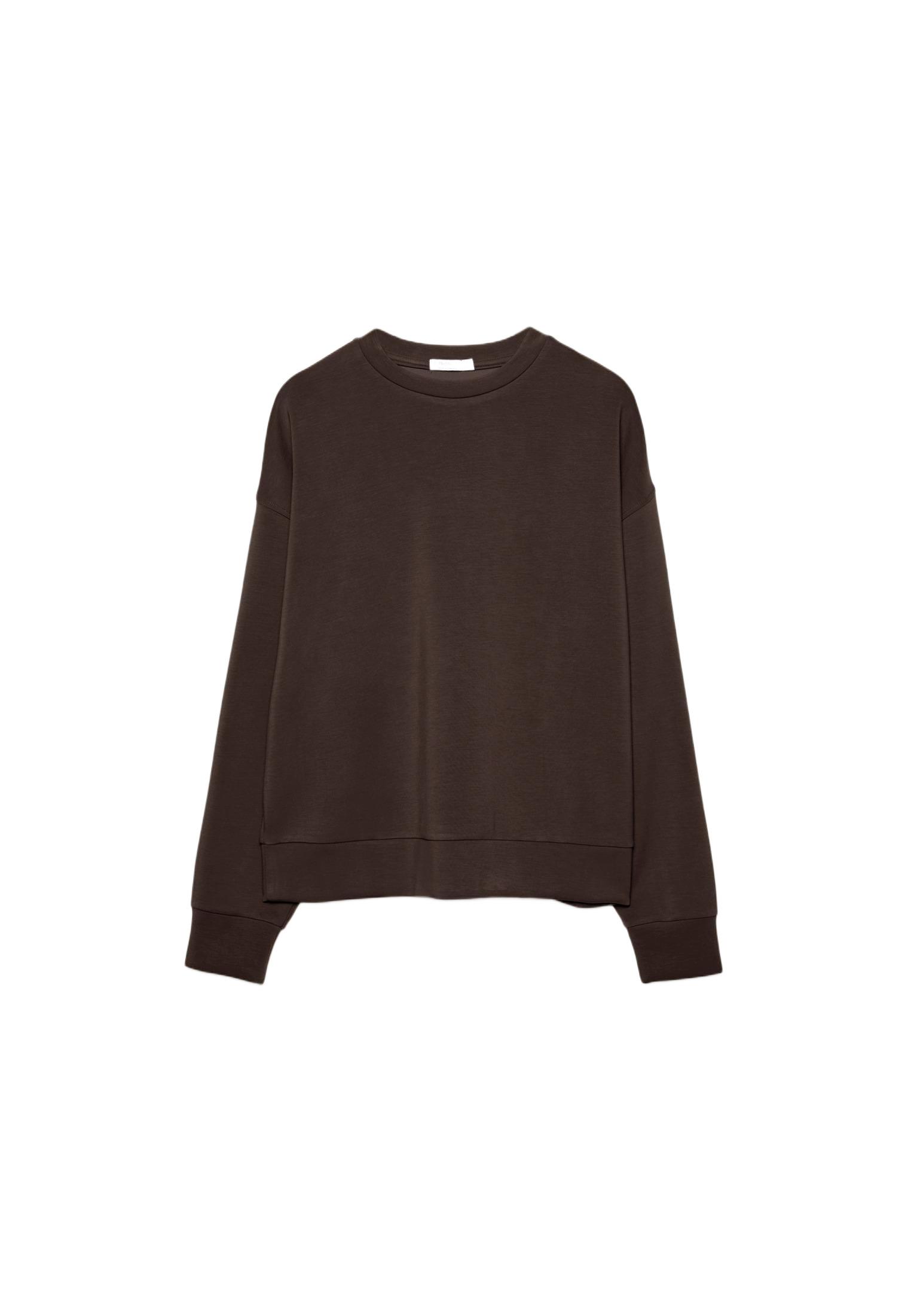 Basic soft-touch sweatshirt — Brown