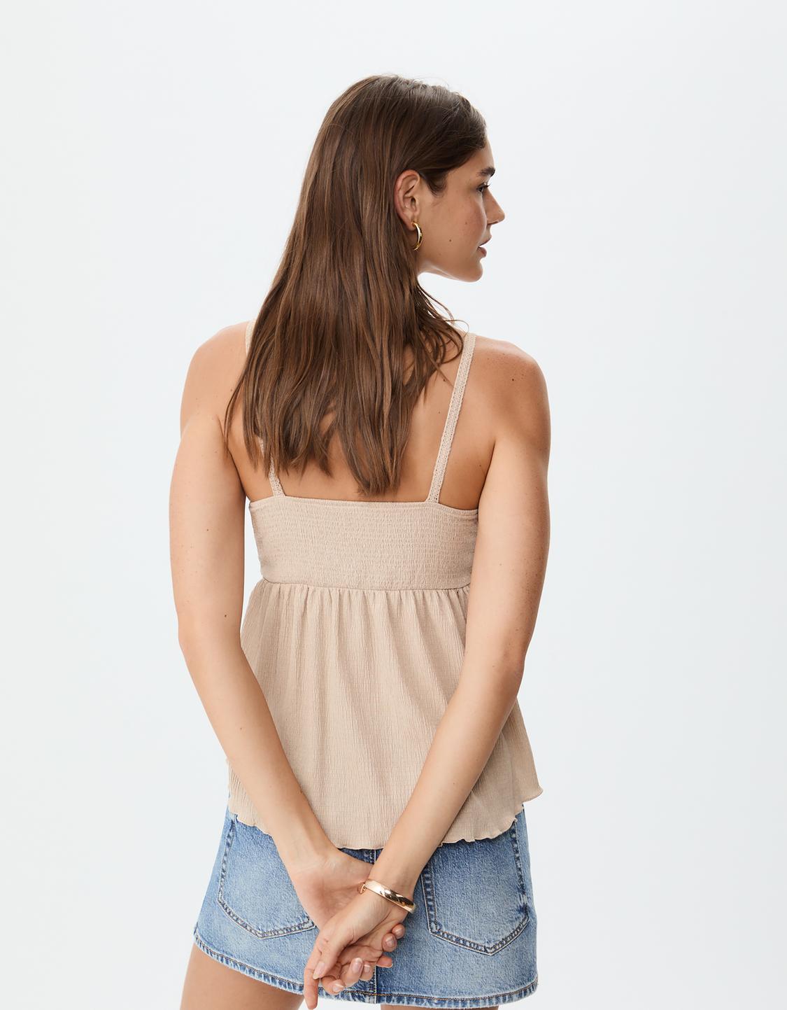 Top de crochet com folhos Latest trends de mulher Stradivarius