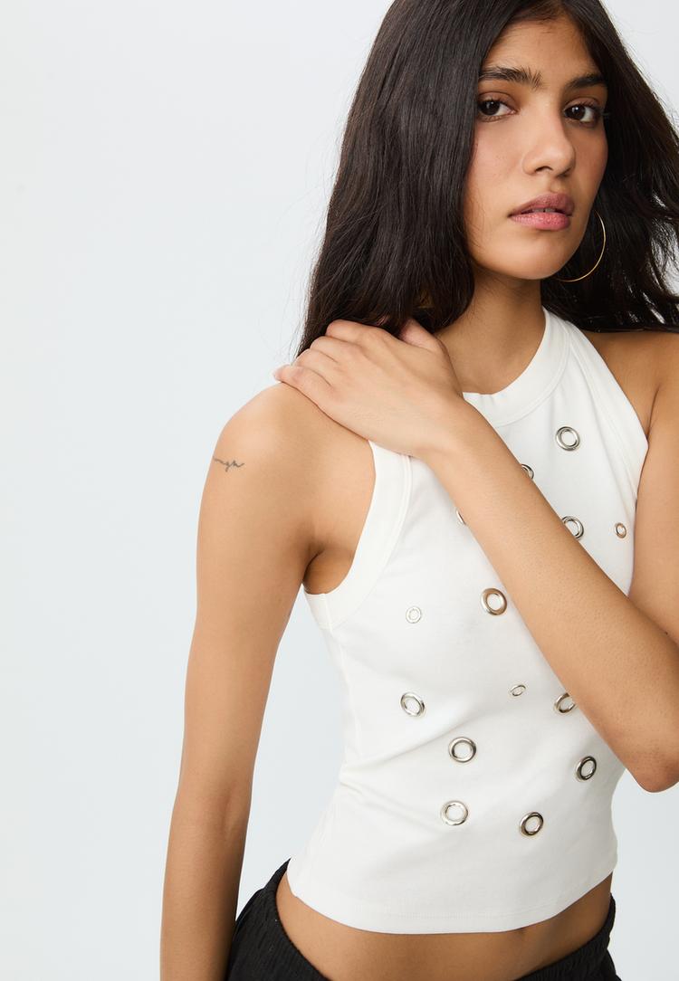racerback t shirt with eyelets