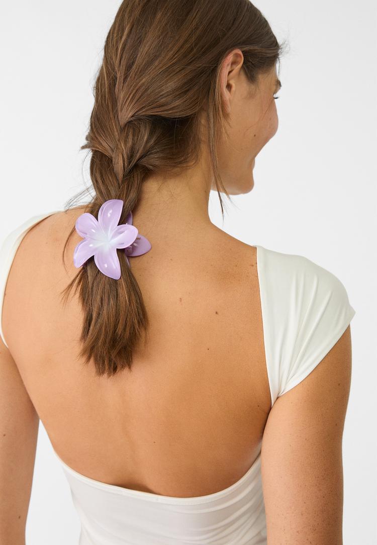 set di 3 fermagli per capelli a fiore