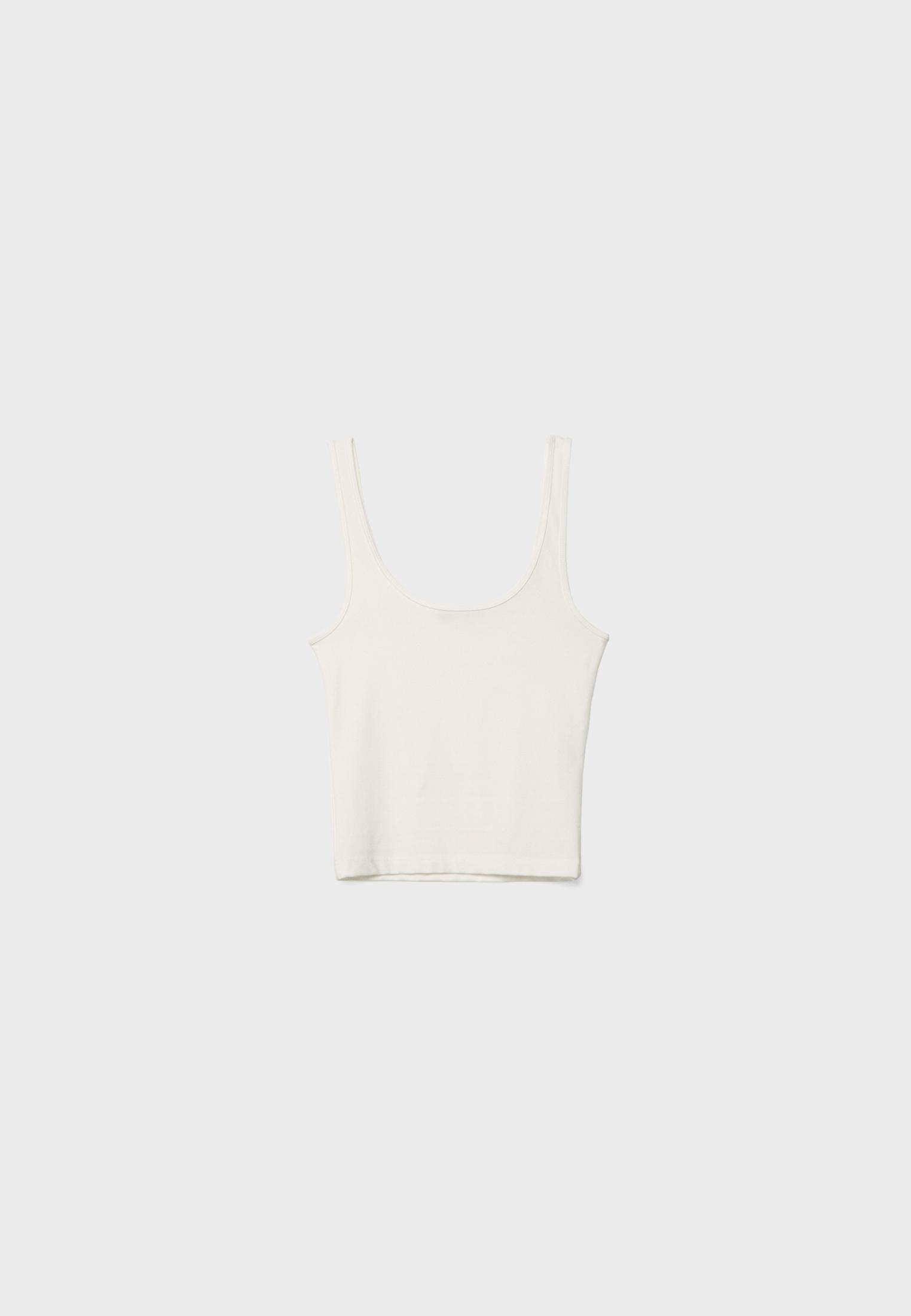 Polyamide T-shirt — Ecru