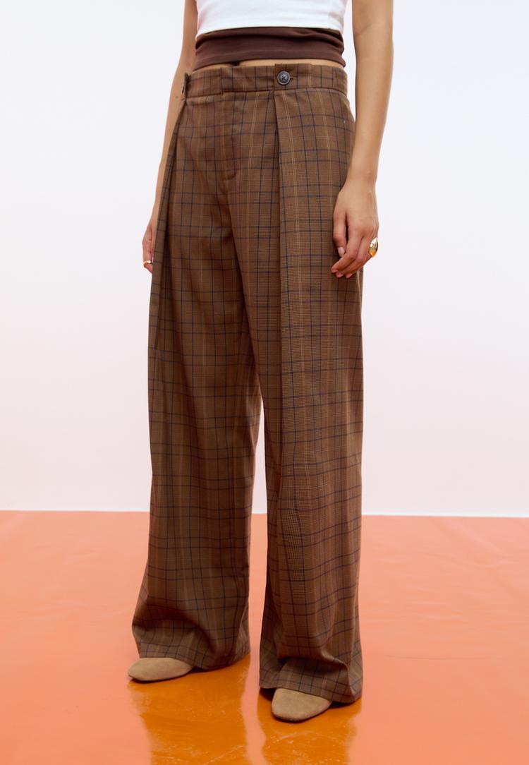 pantalon vestir pinzas cuadros