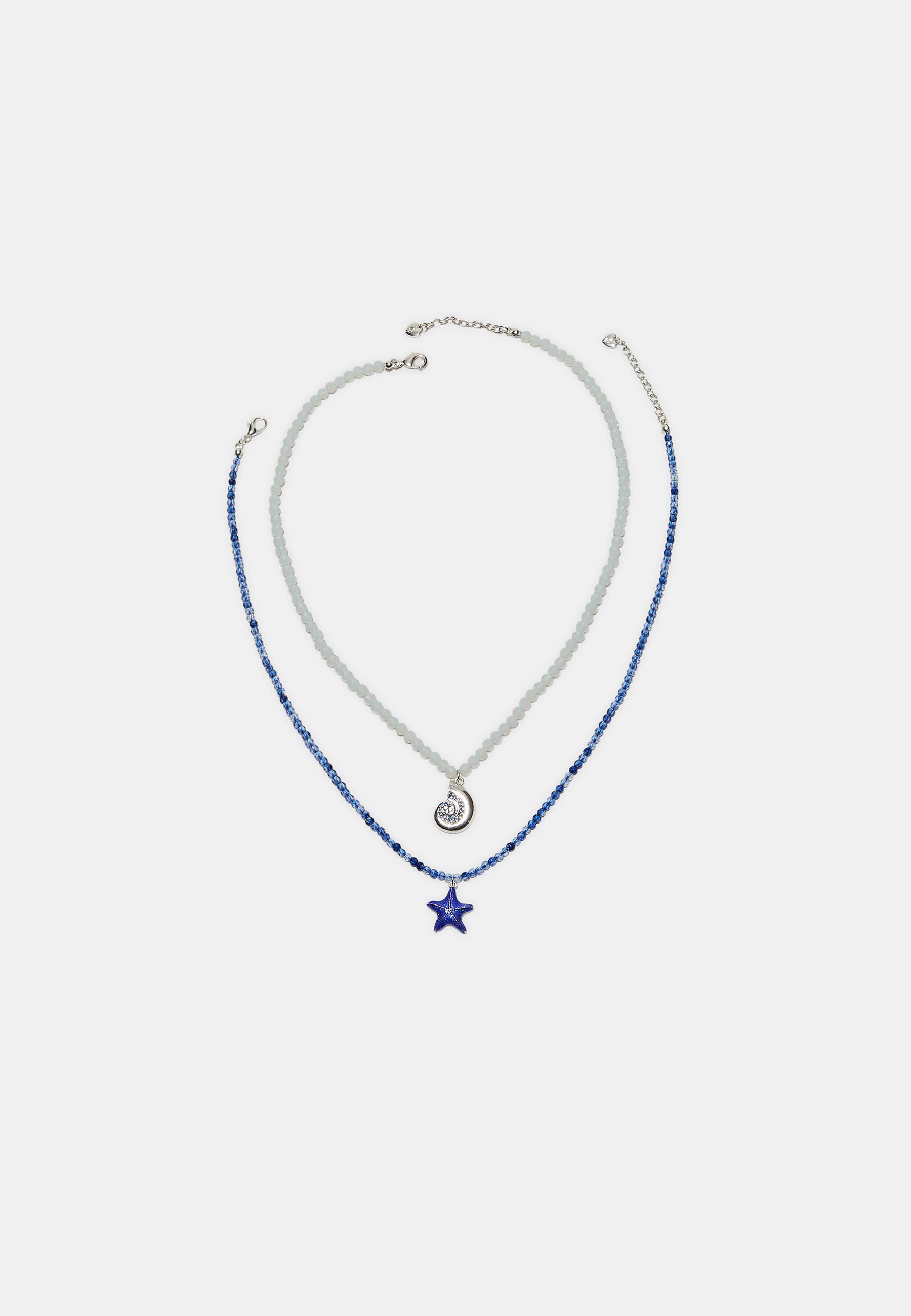 Set of sea bead necklaces — Grey
