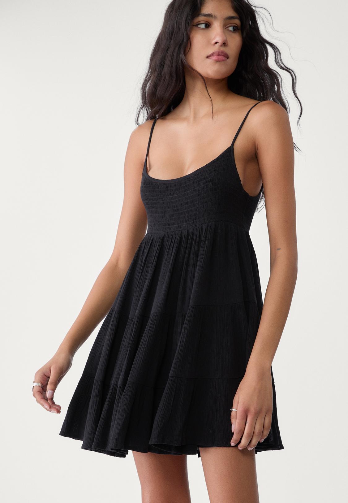 Petite Robe Longue Robe Noire Courte Fluide Robe Courte Fluide
