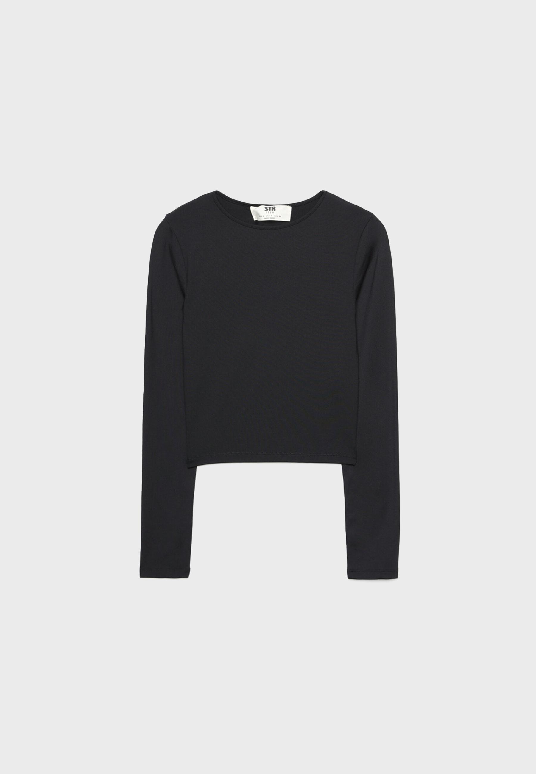 Long sleeve polyamide T-shirt — Black