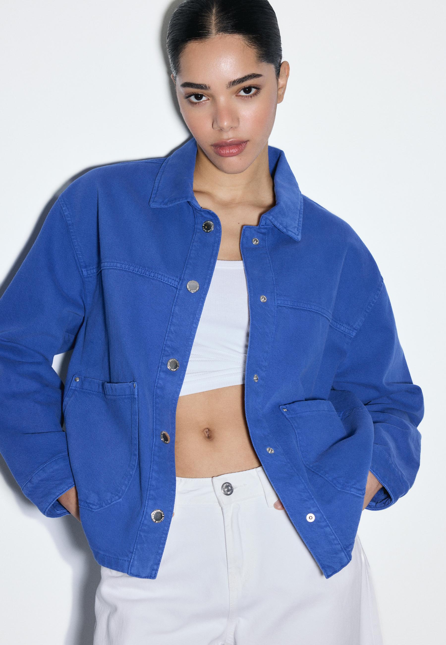 Patch pocket jacket — Electric blue