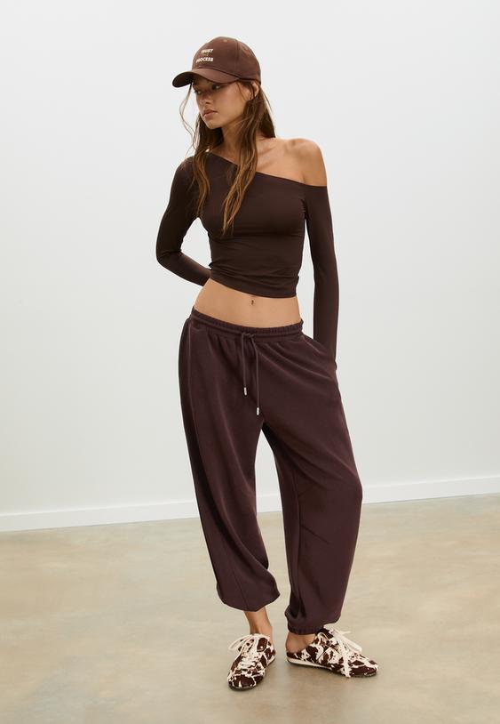 soft touch baggy jogger trousers