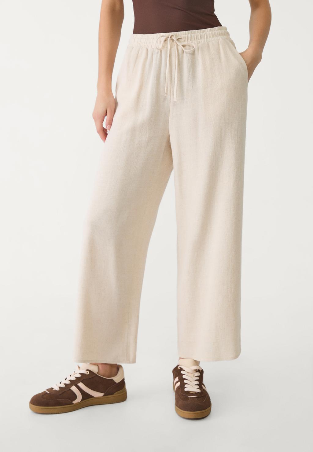 Linen blend culottes