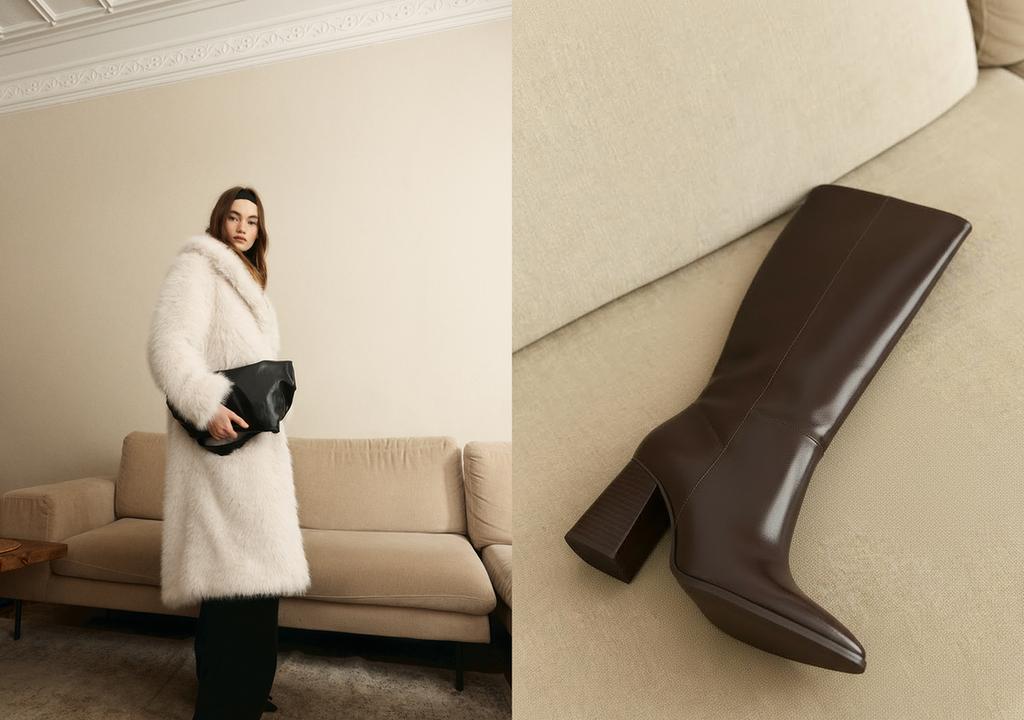 Botas altas tacón marrón