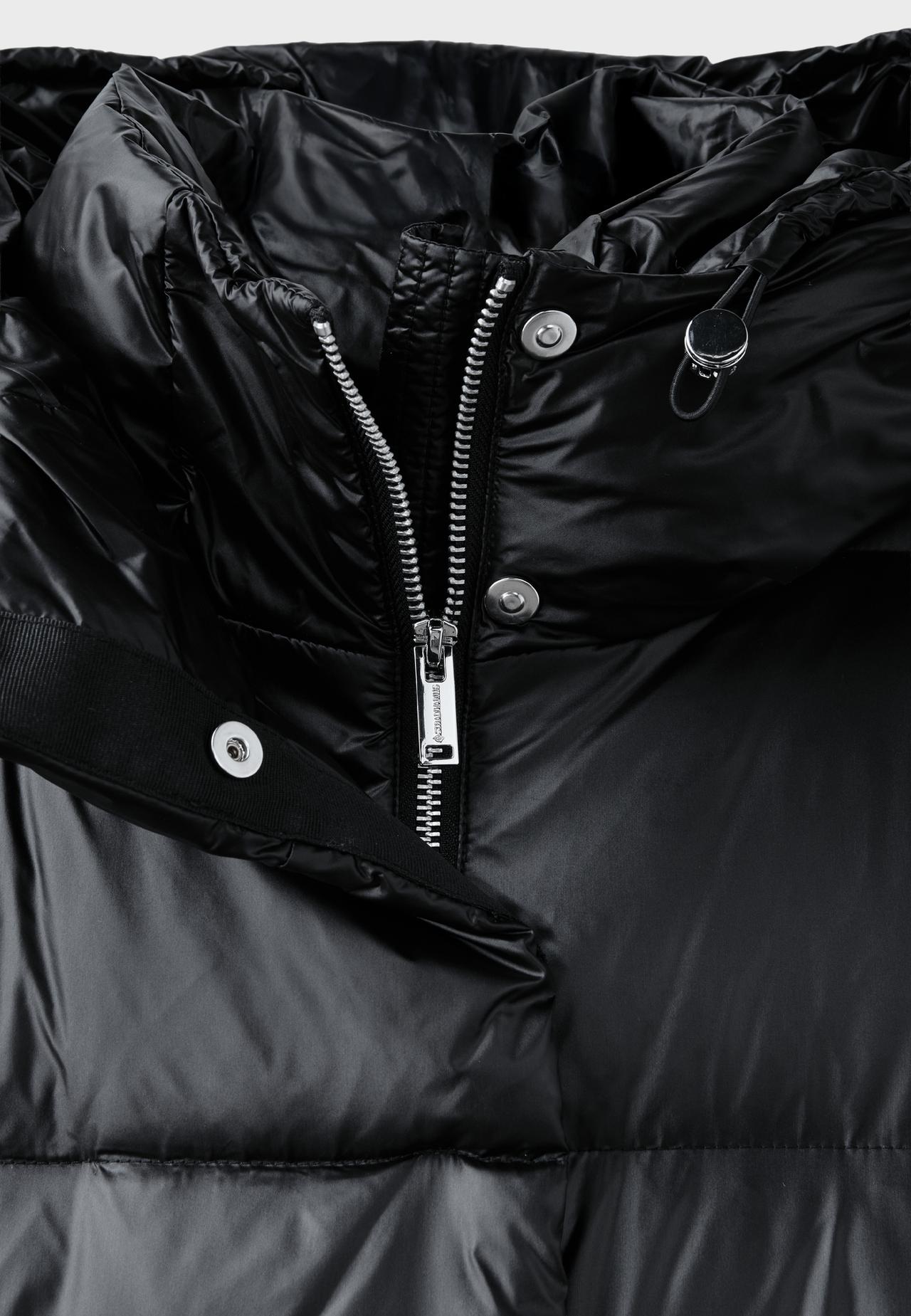 Shiny padded coat — Black