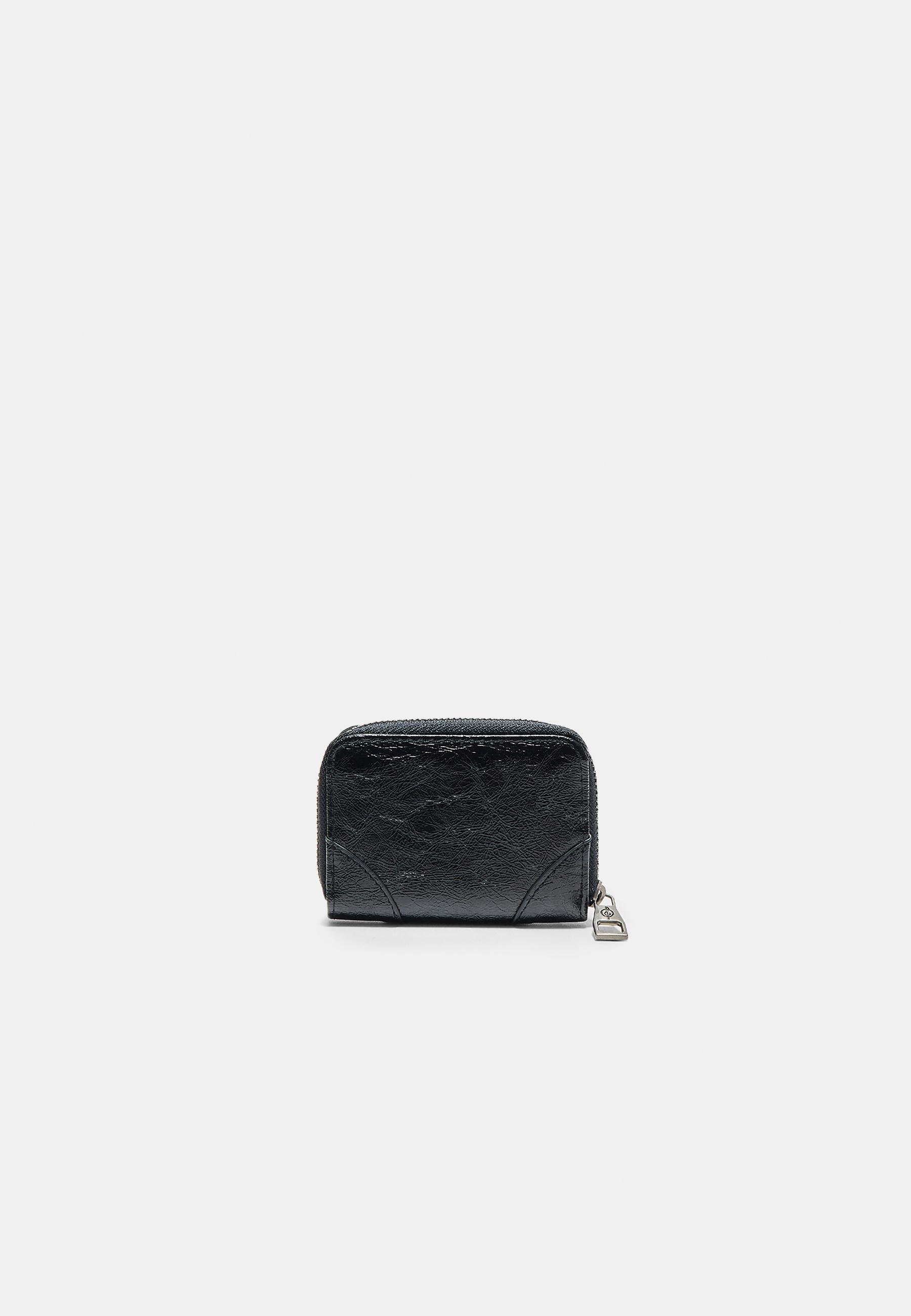 Zip pocket card holder purse — Black