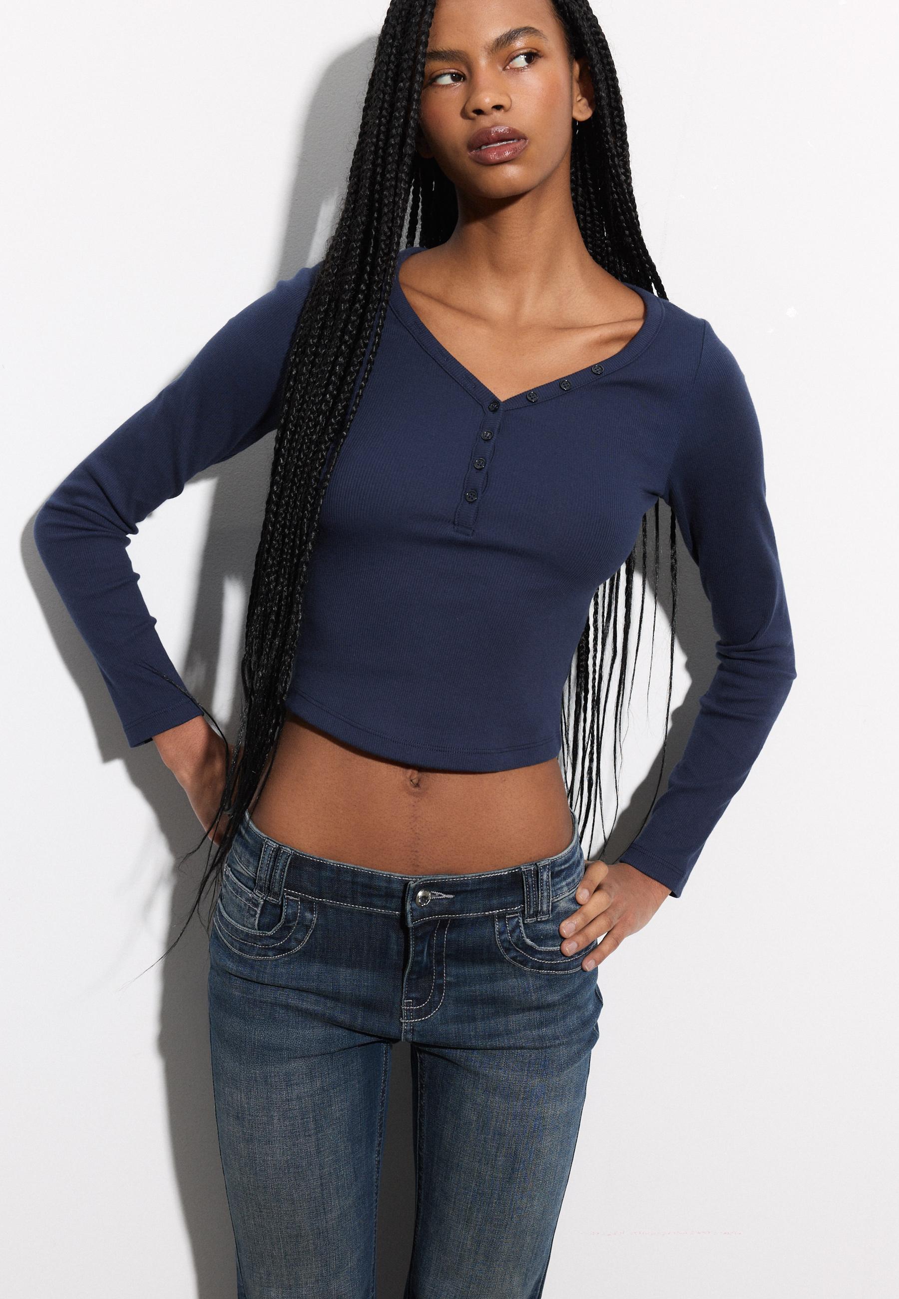 Embroidered pocket flared jeans — LIGHT GREY DENIM WASH