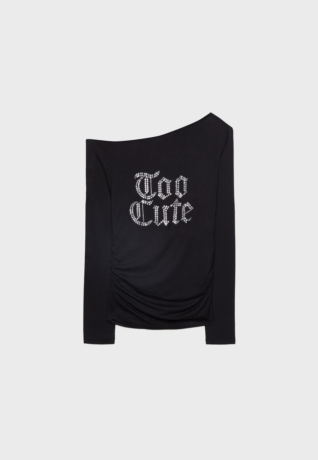 Asymmetrisch T-shirt met print