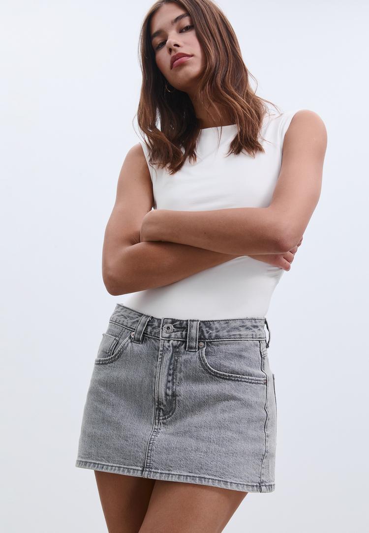 d62 falda pantalon denim