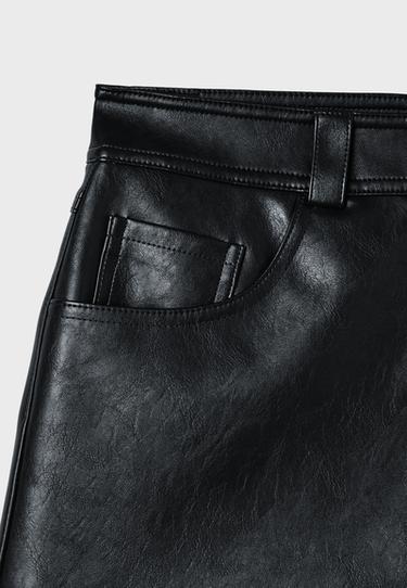 D62 leather effect skort — Black 9