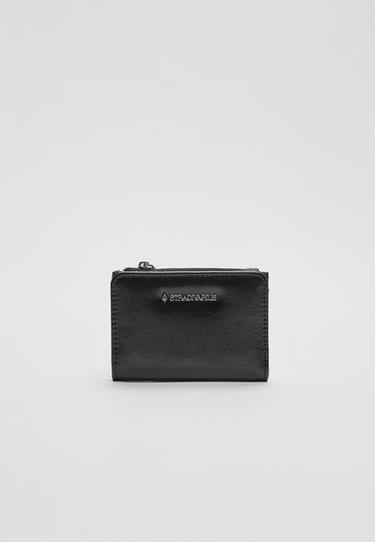 Basic zip-up card holder purse — Black 1