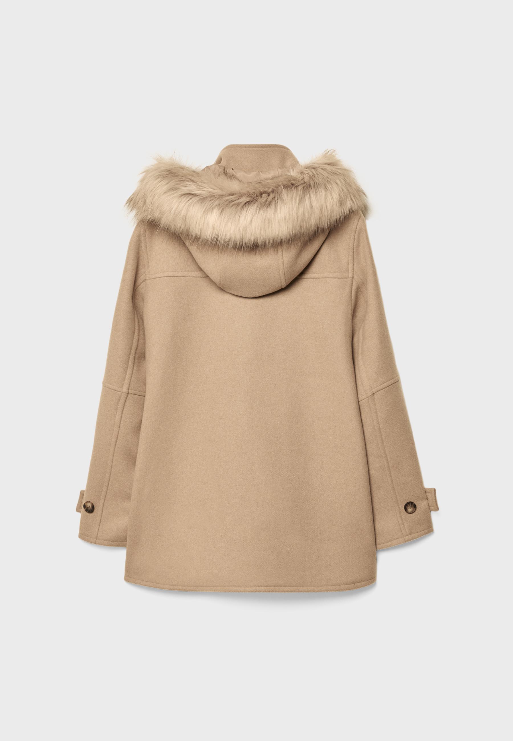 Faux Fur Hooded Coat - Women's fashion | Stradivarius Kosovo