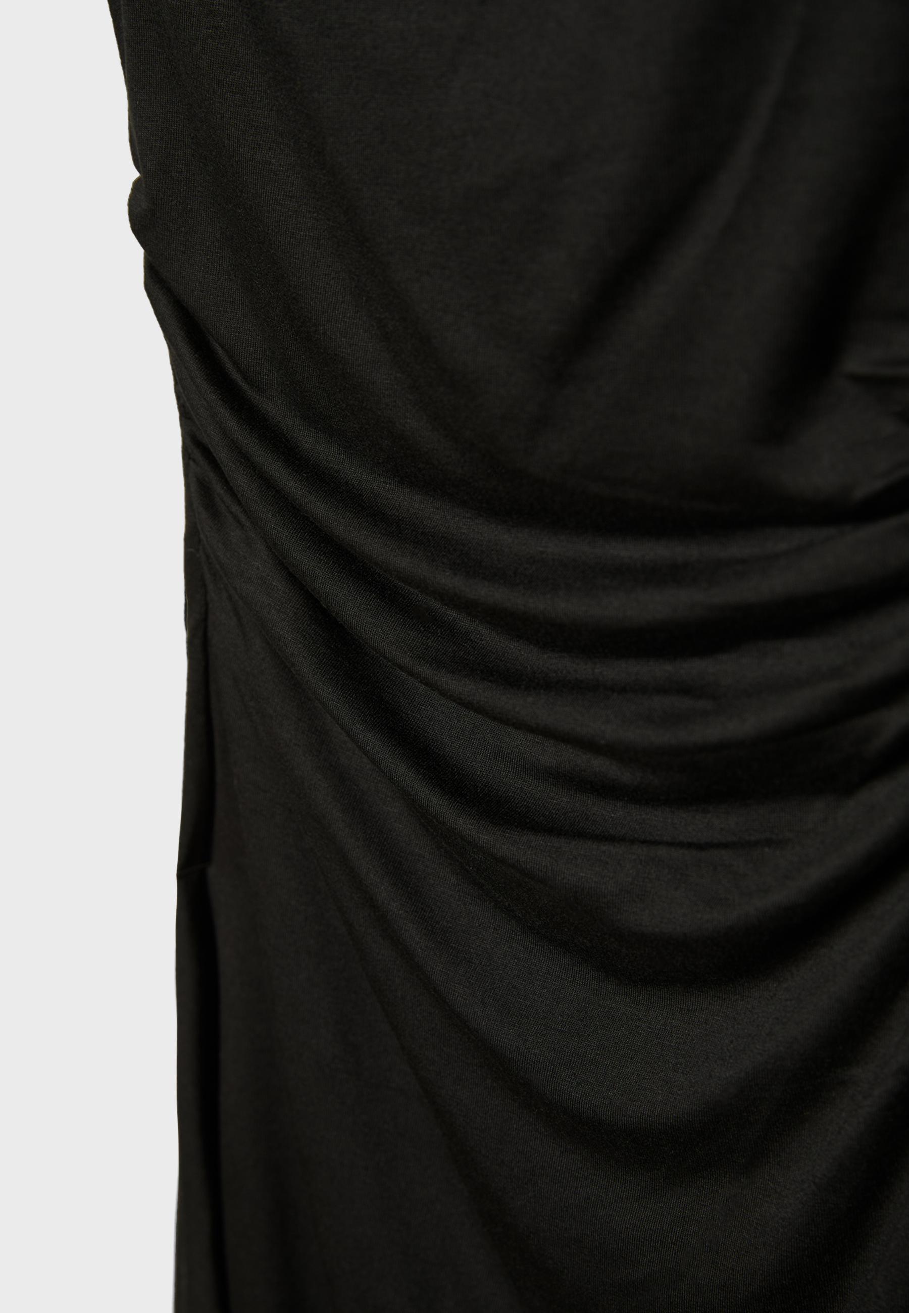 Asymmetric short dress — Black