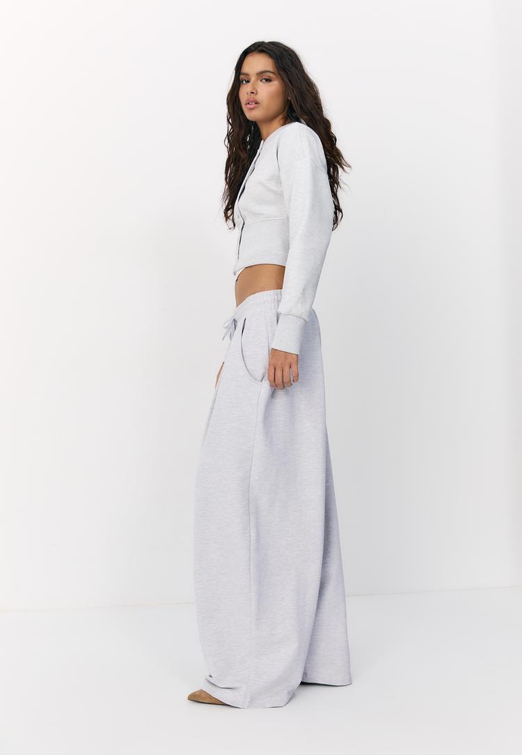 Stradivarius Jogger Balloon Pinzas Γκρι Μελανζέ M
