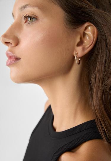 Set of 9 pairs of mini droplet earrings — Gold 2