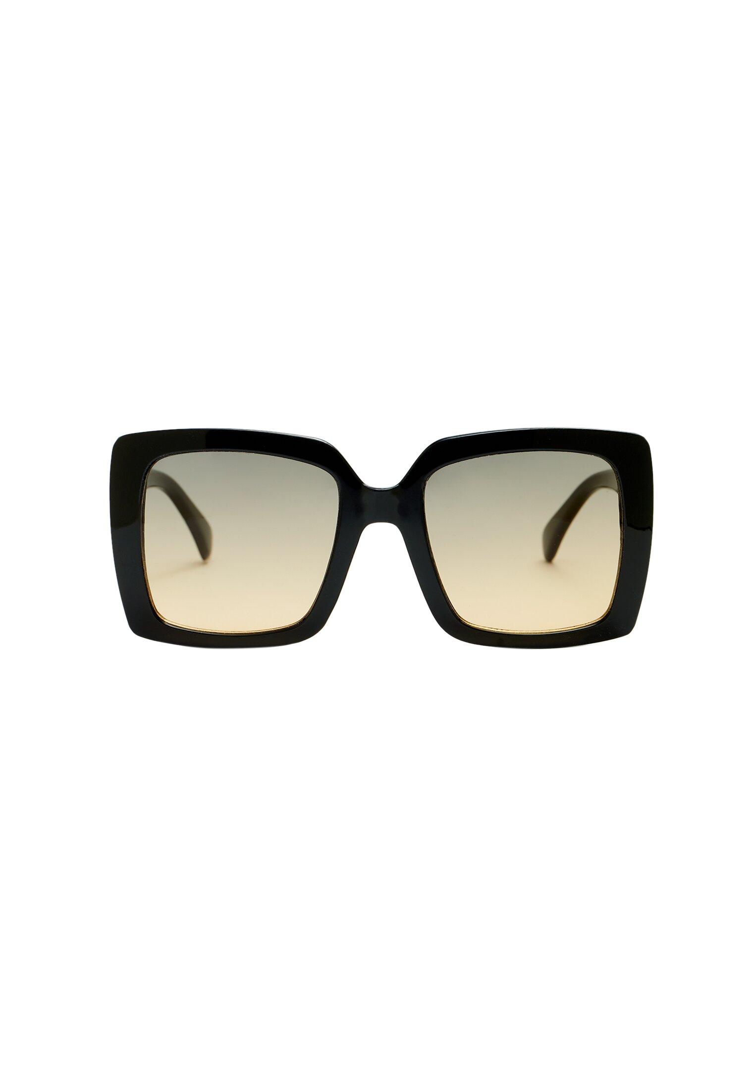 Square sunglasses with gradient lenses — Black
