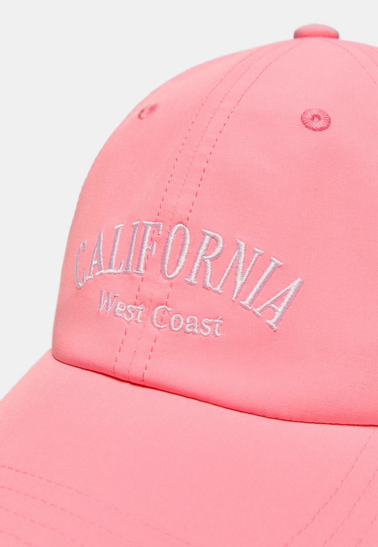 Stradivarius Καπέλο Τζόκεϊ California Φλούο Ροζ Os φωτογραφία