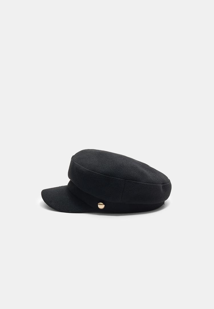 Stradivarius Καπέλο Με Τρουκς Μαύρο Os φωτογραφία