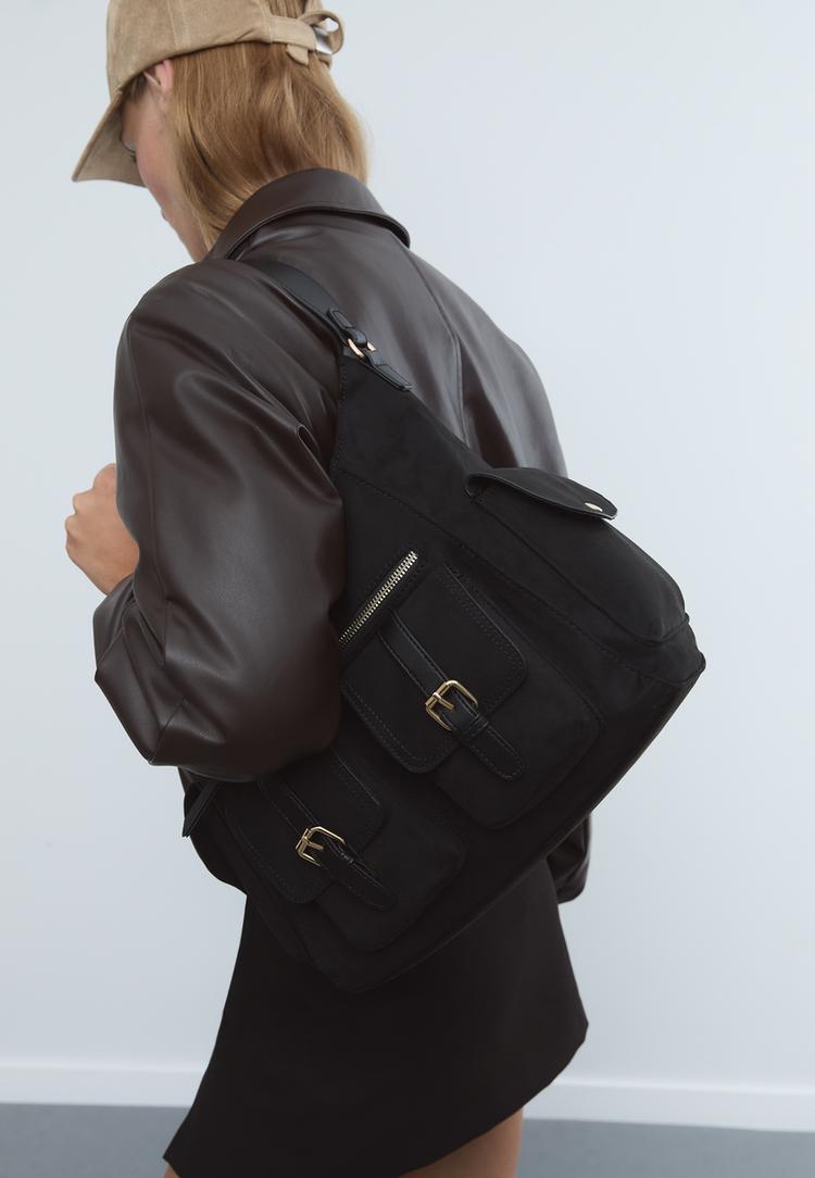 bolso hombro maxi bolsillos