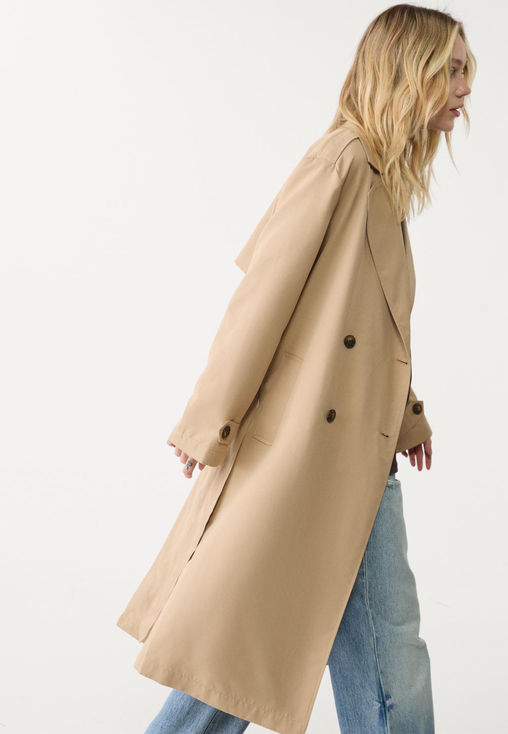 Long flowing trench coat