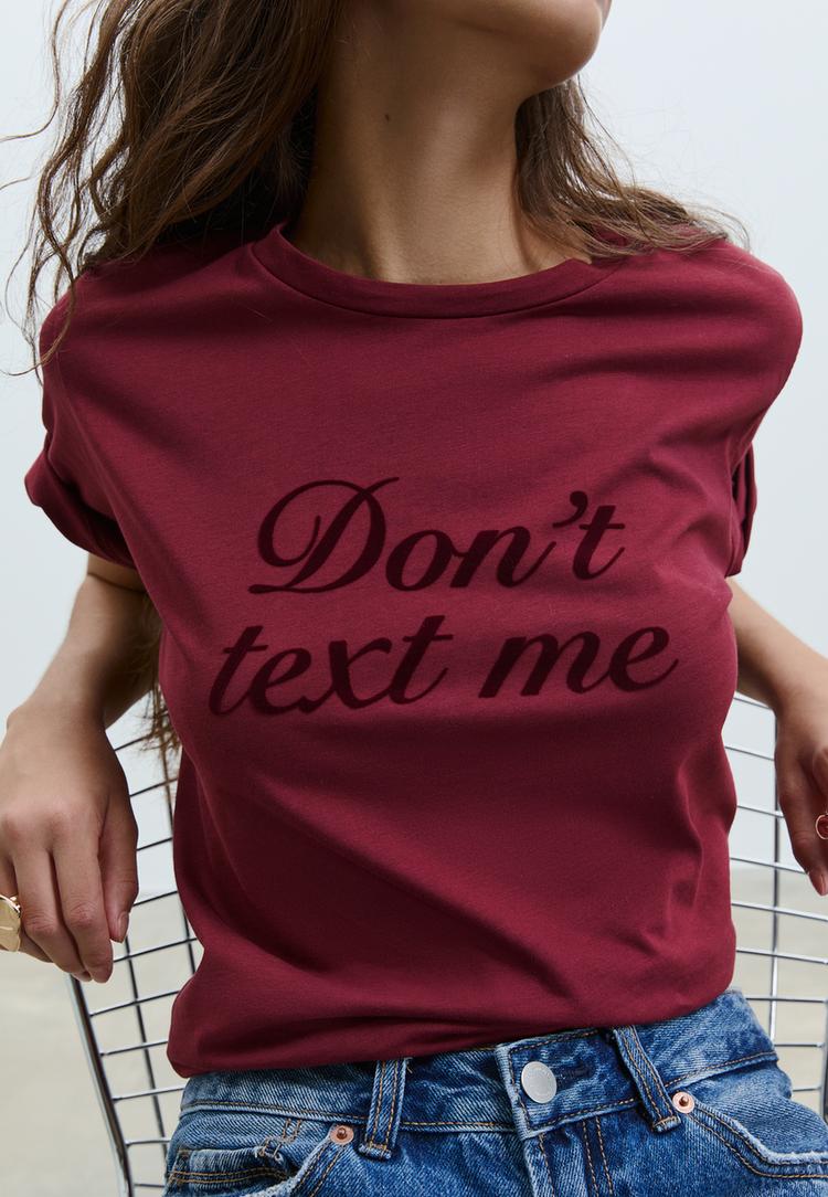 camiseta estampado texto