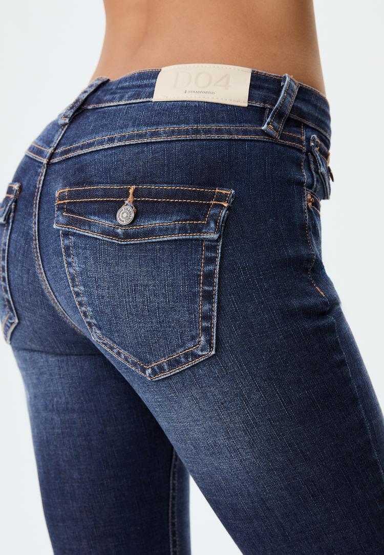 d04 jeans flare low waist