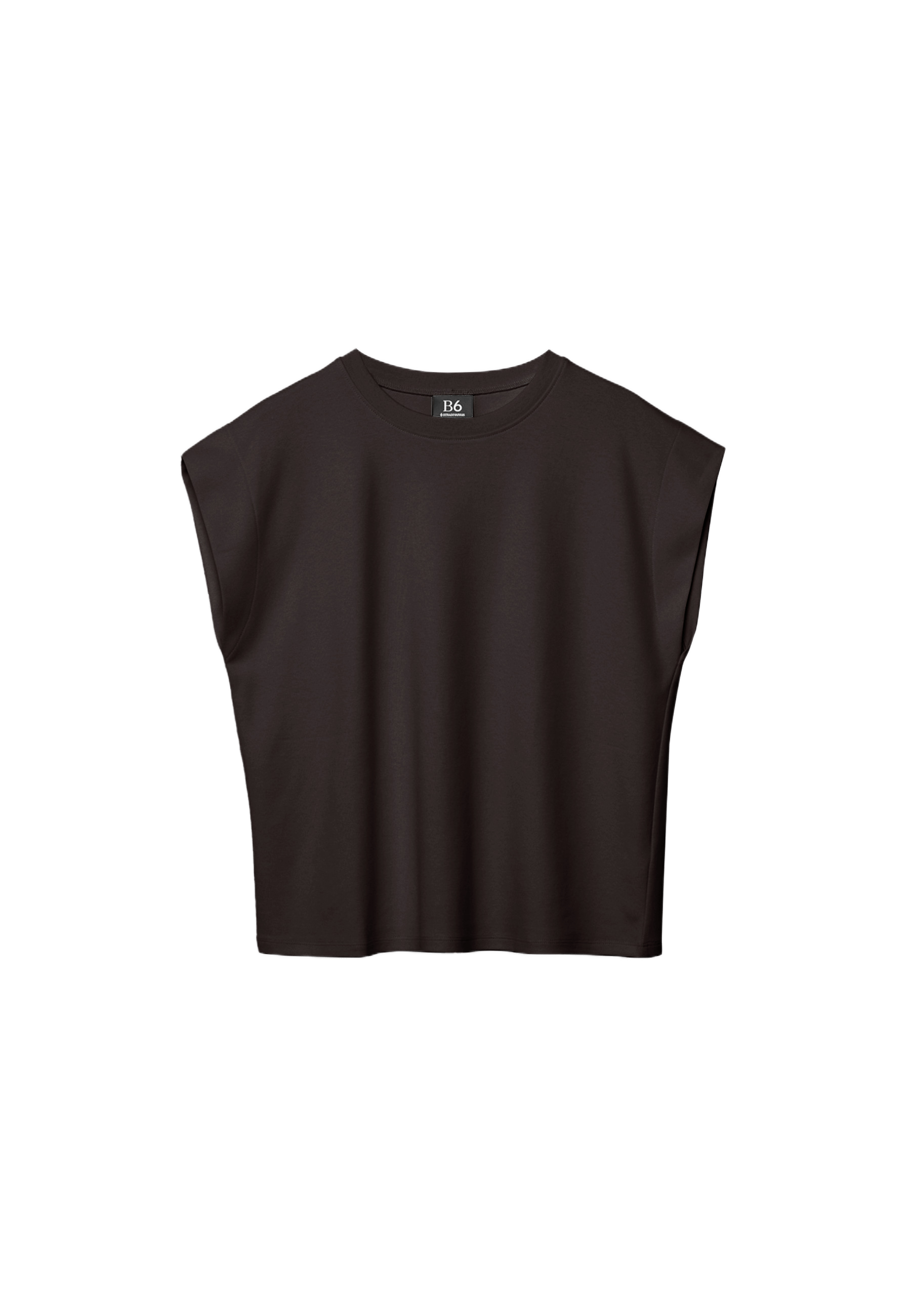B06 Basic dropped-shoulder T-shirt — Brown