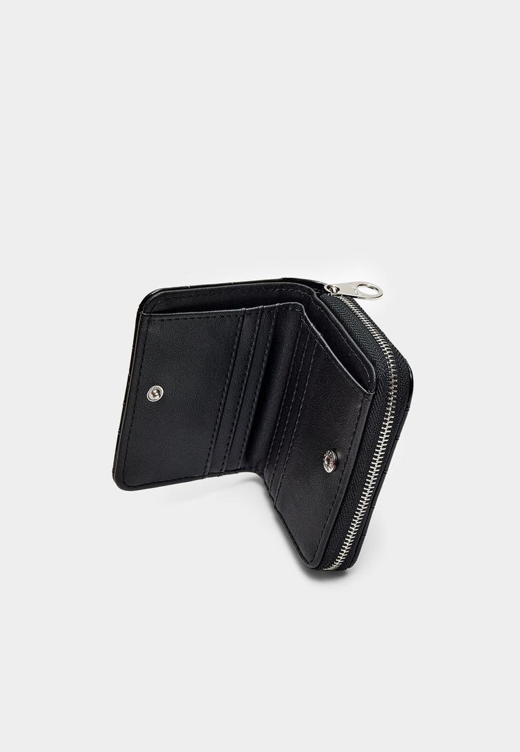 Stradivarius Ορθογώνιο Πορτοφόλι Μαύρο Os φωτογραφία