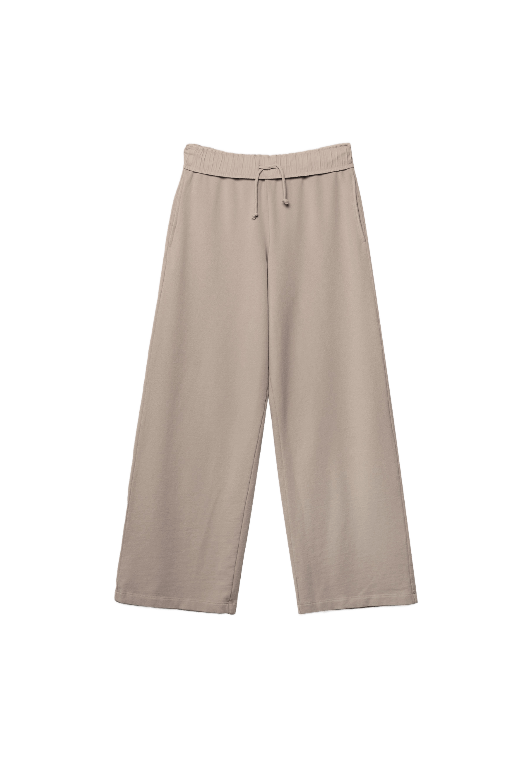 Washed effect straight-leg jogger trousers — Beige