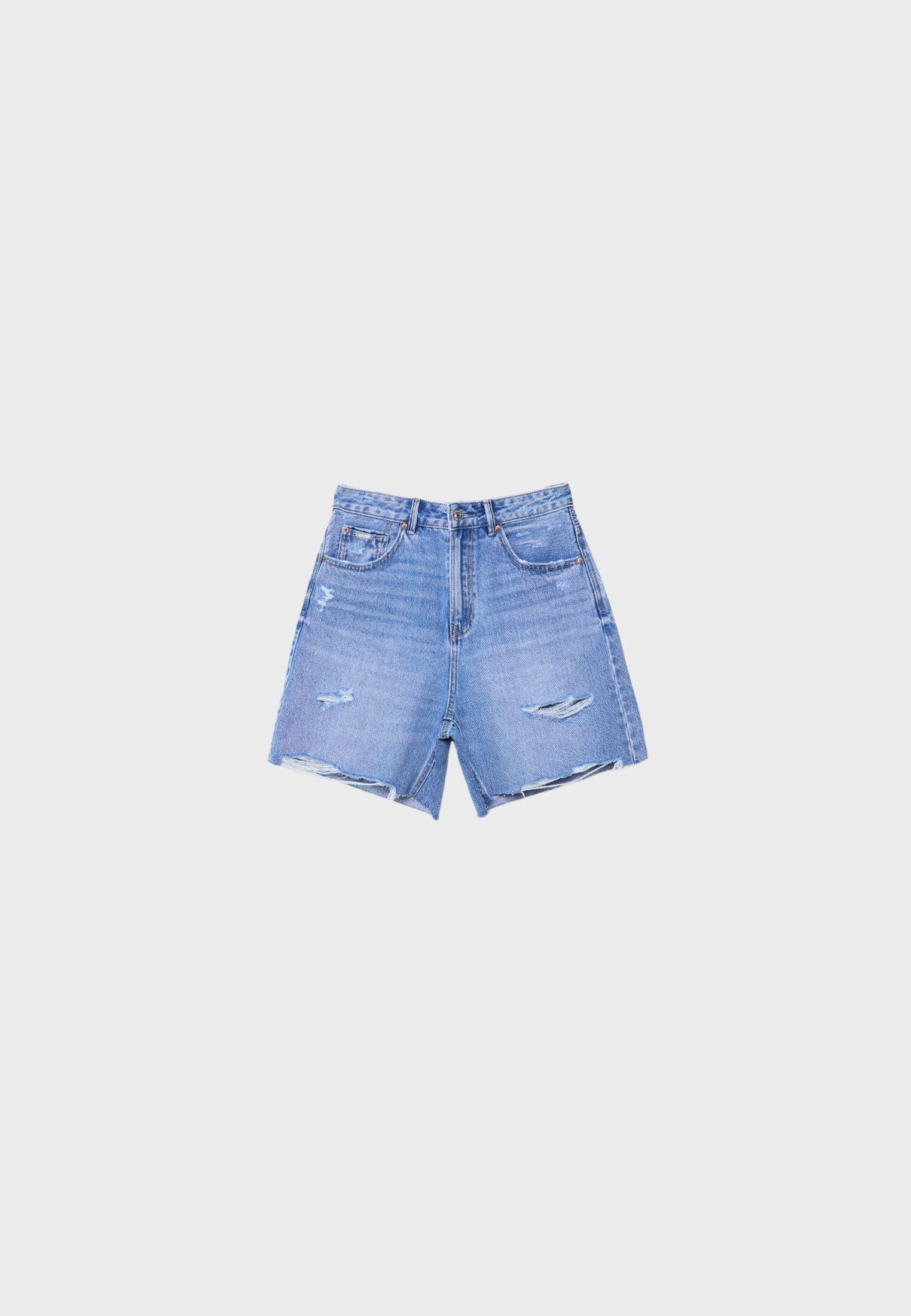 D93 Longline shorts — LIGHT BLEACH