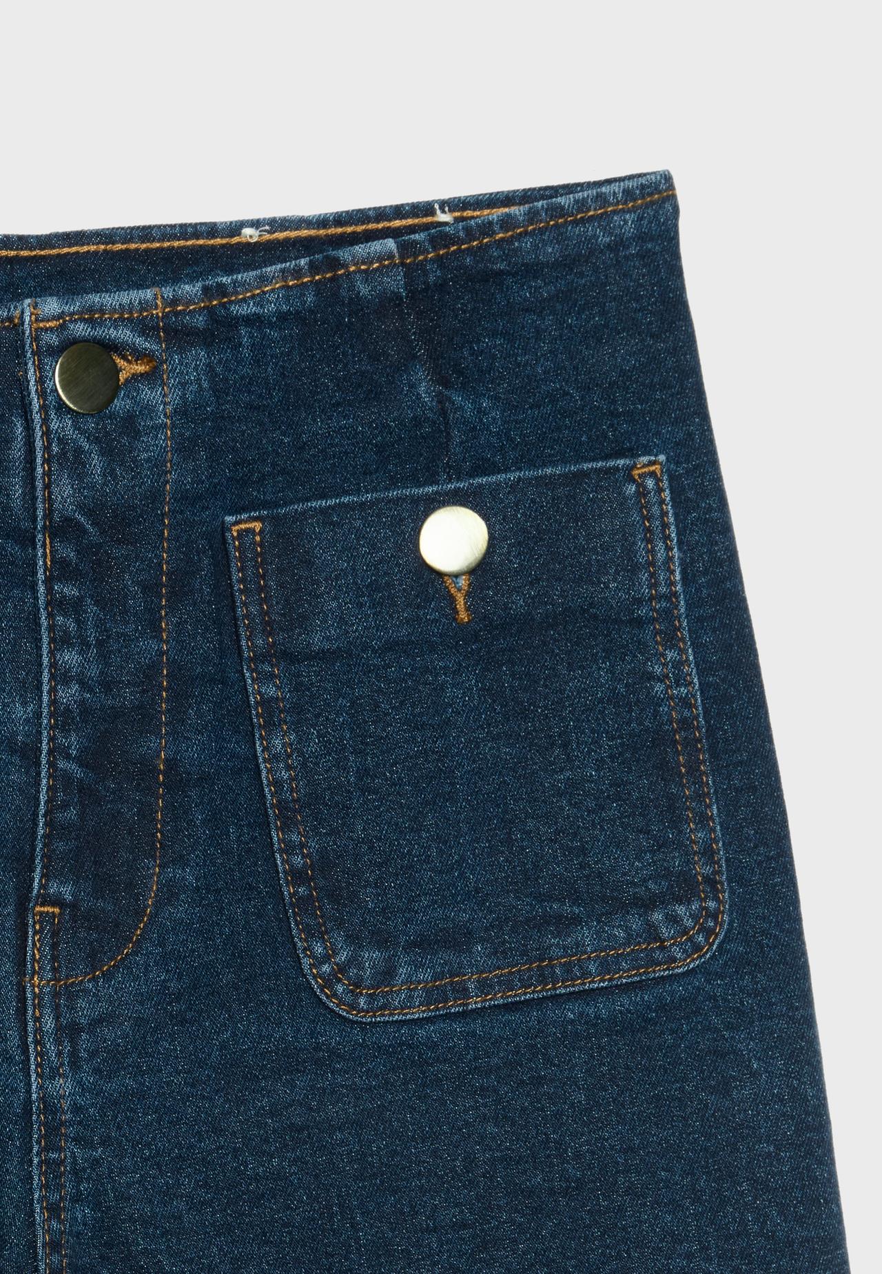 D77 Minimalist jeans with pockets — MEDIUM BLUE DENIM