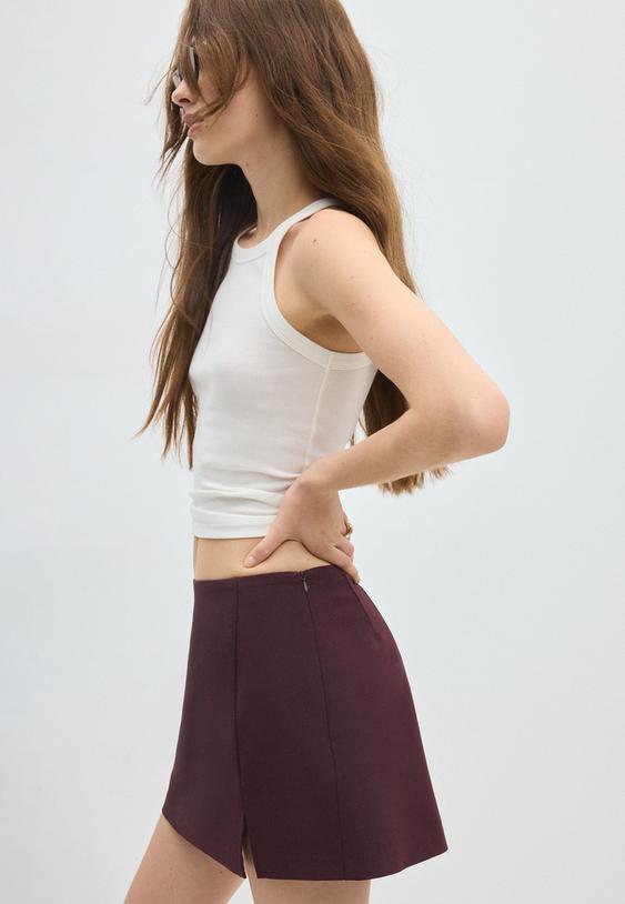 yan yırtmaclı sort etek l04799768