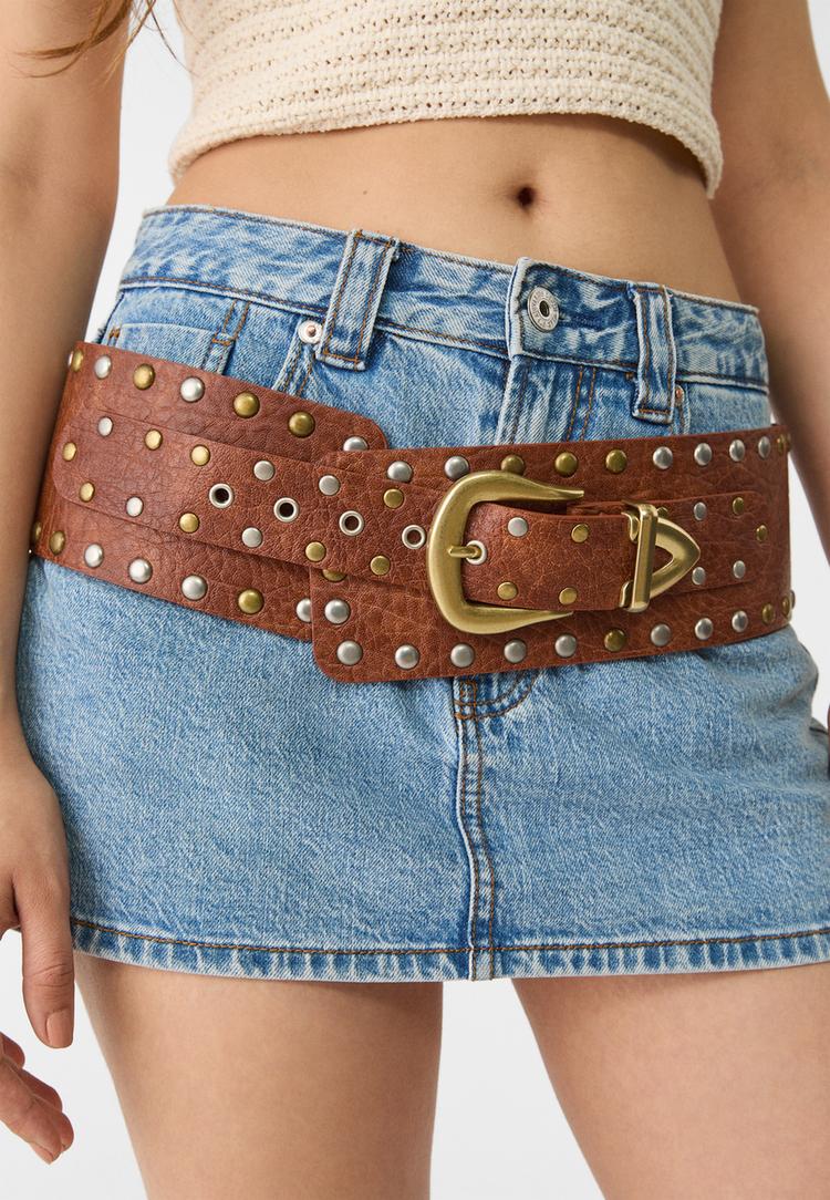 cinturon ancho multi tachas