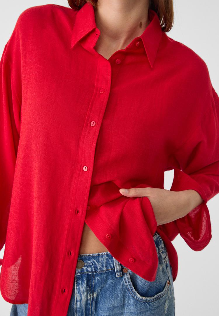 linen blend shirt