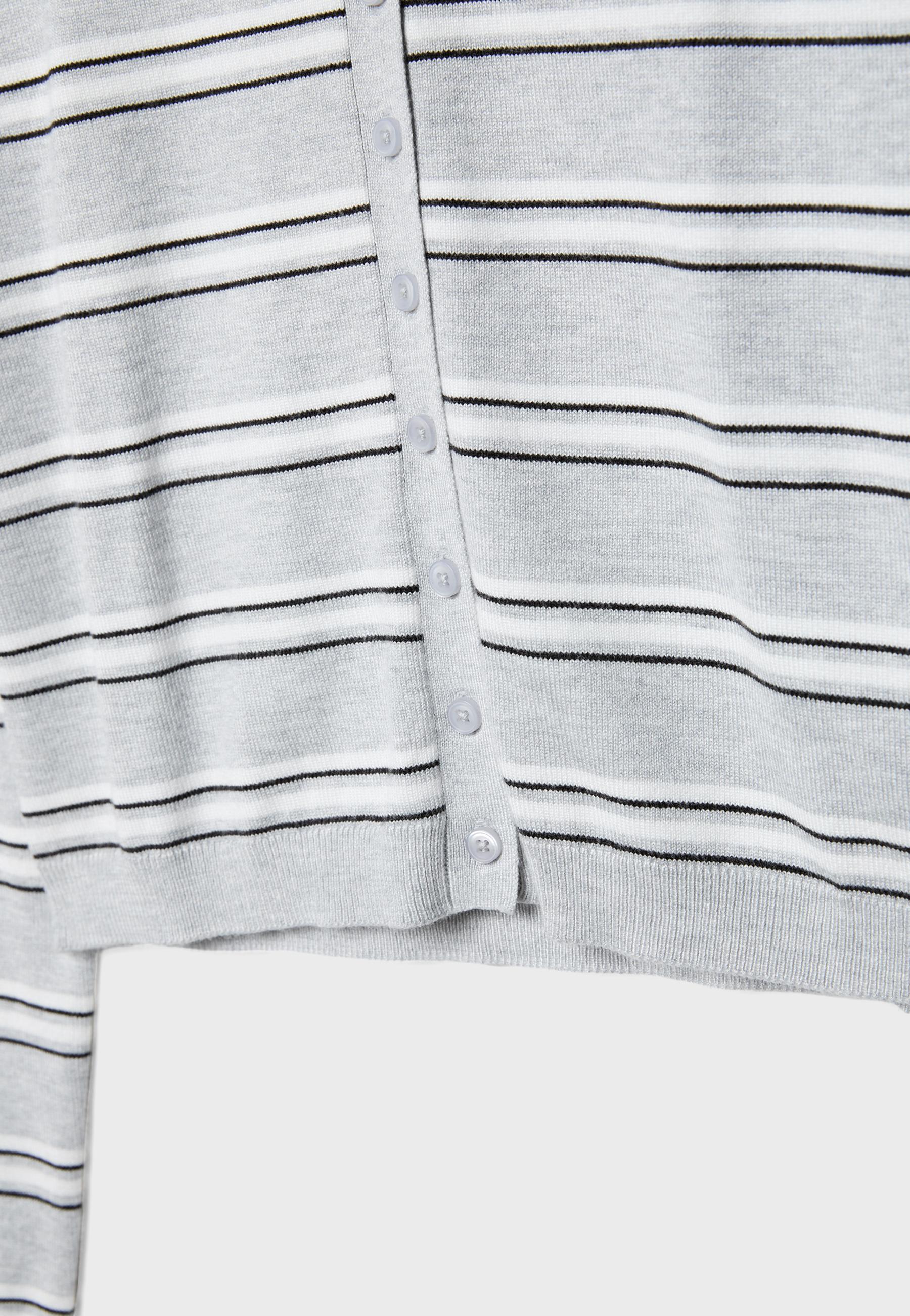 Knit cardigan — Grey melange