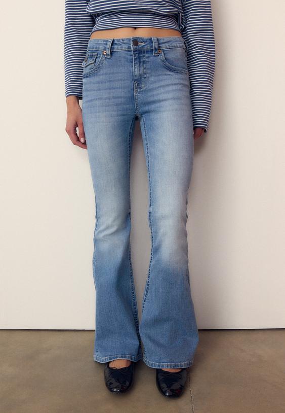 d04 jeans flare low waist