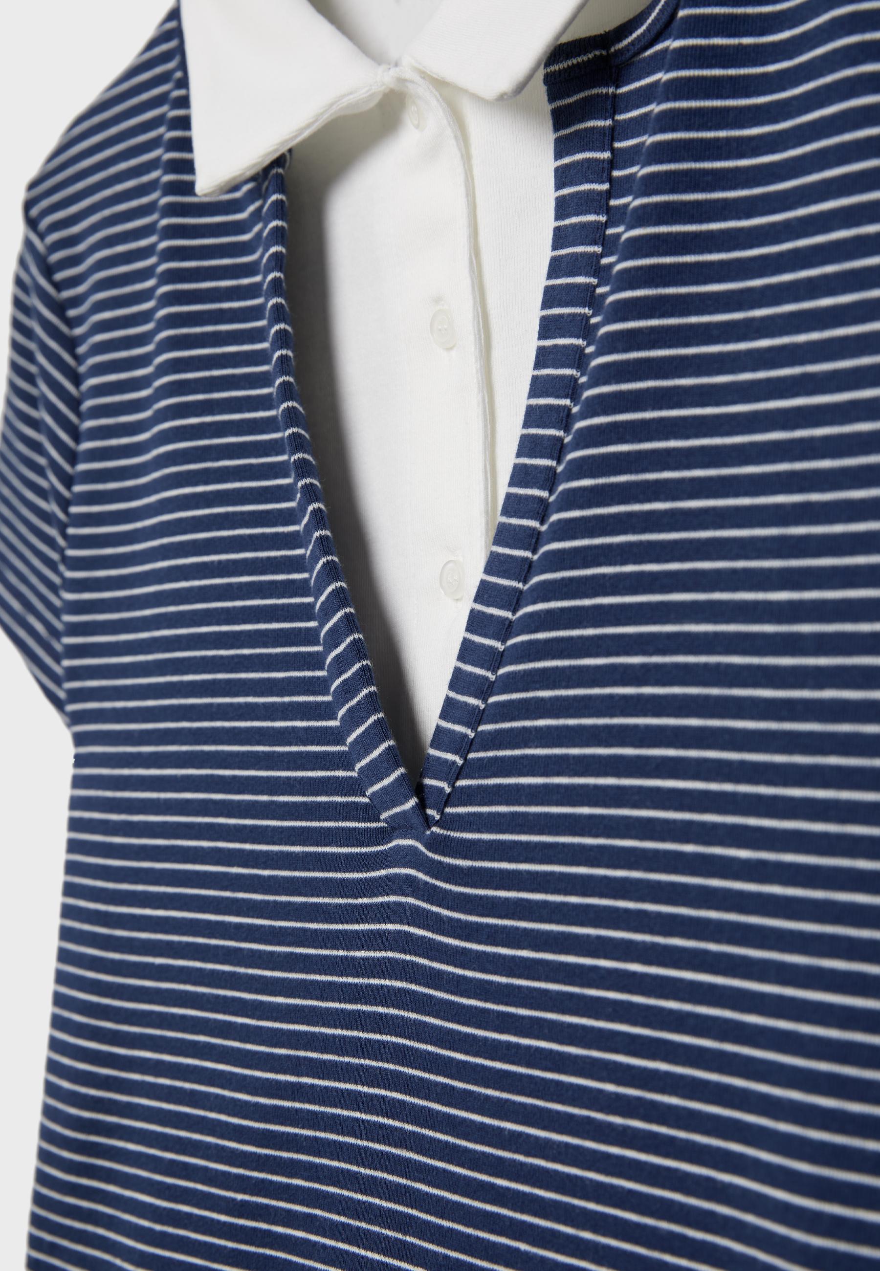 Double-layer short sleeve polo T-shirt — Ecru