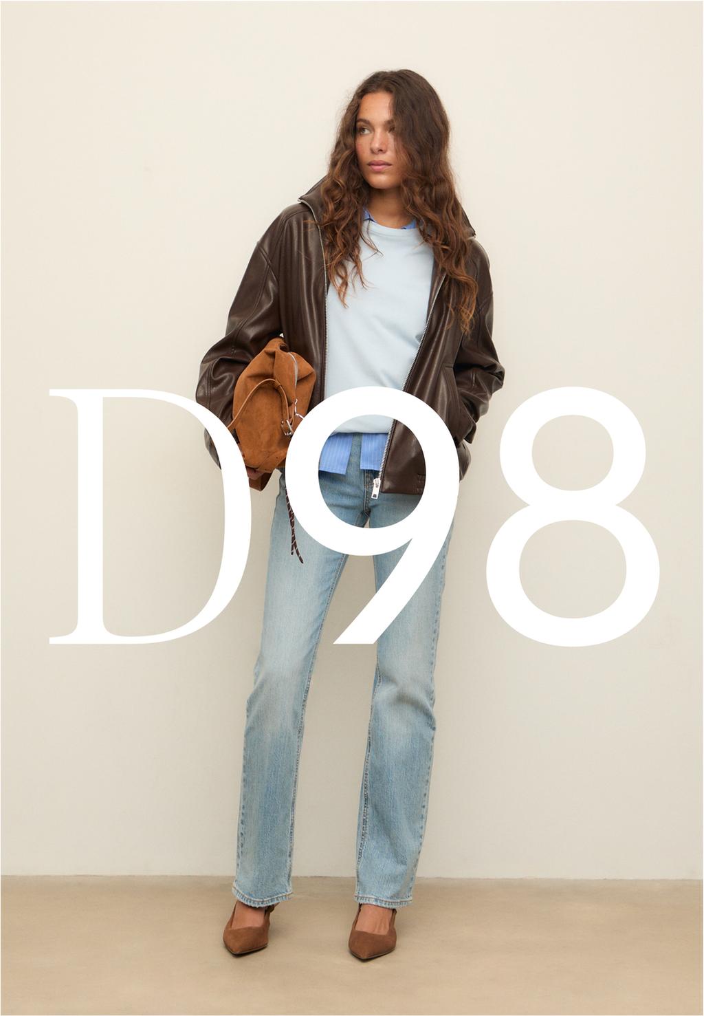 D98 Jeans Straight efecto vintage